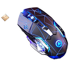 Universal A4 Souris gaming professionnelle 6 boutons 2,4 GHz Souris gaming sans fil PC/PC portable rechargeable Souris silencieuse PUBG/CS: GO/LOL | Mouse (étoile)