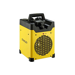 Chauffage électrique de chantier industriel 3000W - Projecteur LED orientable - 2 positions de chauffe - Jaune - Stanley