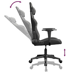 Acheter vidaXL Chaise de jeu de massage Noir et gris Similicuir