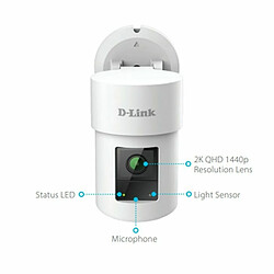 Cámara de Videovigilancia D-Link DCS-8635LH 2K/ 105.4º/ Visión Nocturna/ Control desde APP pas cher