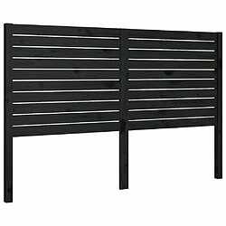 Maison Chic Tête de lit scandinave pour lit adulte,Meuble de chambre Noir 126x4x100 cm Bois massif de pin -MN36816