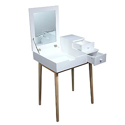 Acheter The Home Deco Factory Coiffeuse en bois avec miroir Elsa - Blanc