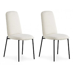 Inside 75 Lot de 2 Chaises RILEY structure métal assise sable