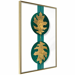 Paris Prix Affiche Murale Encadrée Gilded Oak Leaves 20 x 30 cm Or