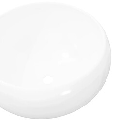 Avis vidaXL Lavabo ronde Céramique Blanc 40 x 15 cm