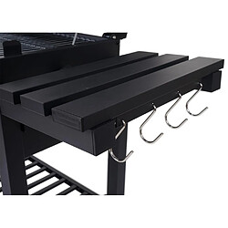 Avis Mendler Chariot de barbecue HWC-K93, barbecue au charbon de bois Barbecue BBQ gril de jardin avec couvercle étagères, acier, 110x100x51cm noir