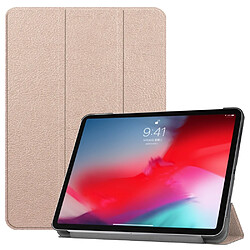 Etui en PU triple pli or rose pour votre Apple iPad Pro 11-inch (2018)