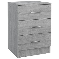 Avis Maison Chic Lot de 2 Tables de chevet - Tables de Nuit Sonoma gris 38x35x56cm Bois d'ingénierie