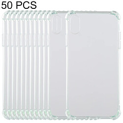 Wewoo Coque en TPU Transparent Dropproof 50 PCS 0.75mm pour iPhone XR (Vert)