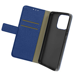 Avizar Étui pour Honor X6a Clapet Portefeuille Support Vidéo Série Essential Bleu