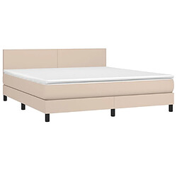 Avis Maison Chic Lit Adulte - Lit simple Lit à sommier tapissier avec matelas moelleux - Meuble de Chambre - Cappuccino 180x200 cm -MN65428