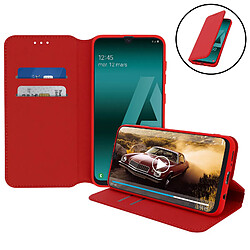 Avizar Housse Samsung Galaxy A50 Étui Folio Portefeuille Fonction Support rouge