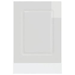 Avis vidaXL Panneau de lave-vaisselle Kalmar blanc brillant 45x1,5x67 cm