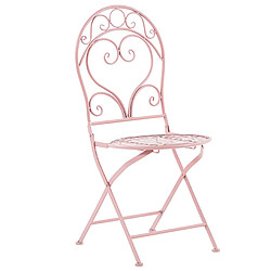 Beliani Chaise de jardin ALBINIA Métal Rose pas cher