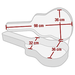 Avis Rocktile housse pour guitare 3/4 & 7/8 avec sangles rembourrées (noir)