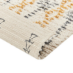 Acheter Beliani Tapis en coton 80 x 150 cm beige et jaune KADAPA