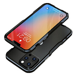 Luphie Bumper en métal noir pour votre Apple iPhone 13 Pro 6.1 pouces