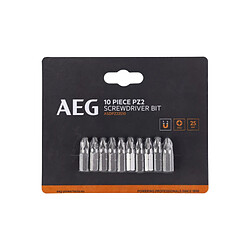 Embouts de vissage AEG - 25 mm - Acier - 10 pcs - PZ2