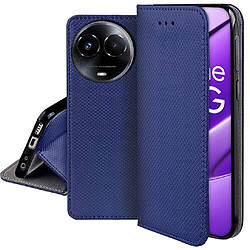 Htdmobiles Housse etui portefeuille avec coque interieure en silicone pour Realme 11 5G et Realme C67 5G + film ecran - BLEU MAGNET pas cher