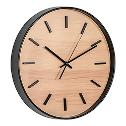 Avis EPIKASA Horloge Murale Camden, Marron, Plastique, 4,5x35x35 cm