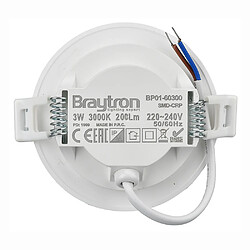 Avis BRAYTRON Lot de 10 mini spots LED rond 3 couleurs 3W 3000K IP54