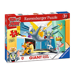 Ravensburger Puzzle de 24 Pièces Thème Tom et Jerry de la Collèction Giant Floor Multicolore pas cher