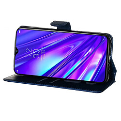 Wewoo Housse Coque Pour OPPO Realme 5 Pro / Q Classic Calf Texture Horizontal Flip PU en cuiravec support et fentes cartes et portefeuille bleu pas cher