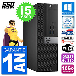 PC Dell OptiPlex 5040 SFF Intel i5-6500 RAM 16Go SSD 240Go HDMI Windows 10 Wifi - Occasion