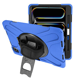 Avizar Coque pour iPad Pro 11 2024 Antichoc avec Poignée Support et Sangle Bleu