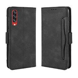 Wewoo Housse Coque Pour Galaxy A70s Etui en cuir avec motif peau de veau de style portefeuille pochette carte séparée Noir