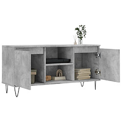 Acheter Maison Chic Meuble TV scandinave - Banc TV pour salon gris béton 104x35x50 cm bois d'ingénierie -MN94495