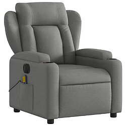 Avis Maison Chic Fauteuil Relax pour salon, Fauteuil inclinable de massage électrique gris foncé tissu -GKD48124