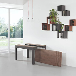 Inside 75 Table console extensible Ulisse en Rovere Naturale bois et bronze