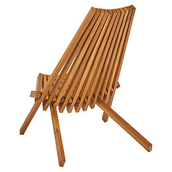 Beliani Chaise de jardin BELLANO Bois Bois clair pas cher