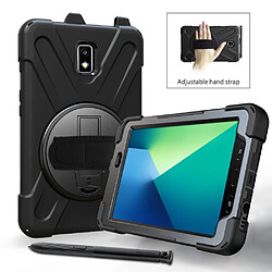 Avis Coque en TPU combo en forme de X avec béquille, dragonne et dragonne tout noir pour votre Samsung Galaxy Tab Active 2 8.0 T395/T390