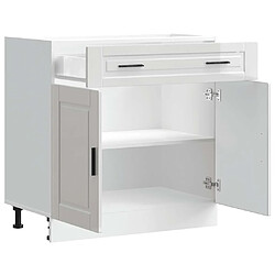 Acheter vidaXL Armoire de cuisine Porto blanc brillant bois ingénierie