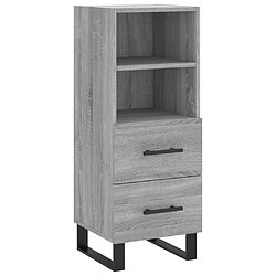 Acheter vidaXL Buffet haut Sonoma gris 34,5x34x180 cm Bois d'ingénierie