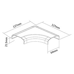 Avis Organisateur de câble connecteur d'angle Maclean MC-697 W 127 x 127 x 2 mm