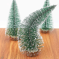 Avis Universal 9pcs Le mini-arbre de Noël artificiel a des effets de neige, décoration de table