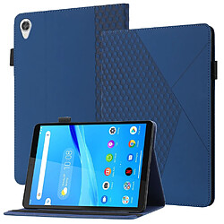 Etui en PU motif en losange skin touch avec porte-cartes saphire pour votre Lenovo Tab M10 HD Gen 2 TB-X306F/X306X