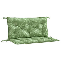 Maison Chic Coussins Confort,Coussins de banc de jardin lot de 2 motif de feuilles -GKD56610