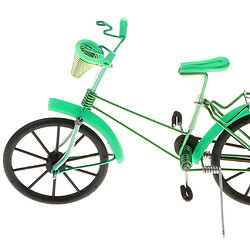 Acheter Vélo modèle en aluminium au 1/10 avec panier, jouet d'artisanat vert