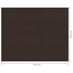 Acheter vidaXL Tapis de tente 400x500 cm Marron