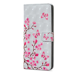 Wewoo Housse Coque Étui en cuir à rabat horizontal motif fleur d'amour papillon pour Galaxy A7 (2018), avec support et logements pour cartes, cadre photo porte-monnaie