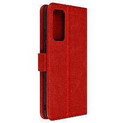 Avizar Housse Xiaomi 12 Lite Clapet Portefeuille Fonction Support Vidéo rouge