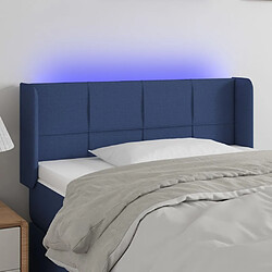 Maison Chic Tête de lit moderne à LED lumineuse pour chambre - Décoration de lit Bleu 83x16x78/88 cm Tissu -MN89423