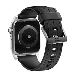 Nomad Bracelet pour Apple Watch 1-9/SE/ Ultra/Ultra 2 Noir / Argent pas cher