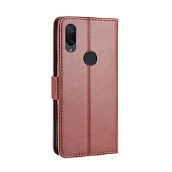 Avis Wewoo Housse Coque en cuir à rabat horizontal pour Crazy Horse Texture pour Xiaomi Mi Play, avec porte-cartes et porte-cartes, ainsi que portefeuille lanière (Marron)