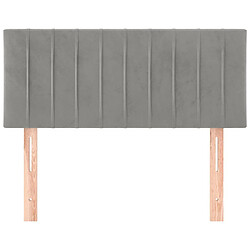 Avis Maison Chic Tête de lit moderne pour chambre - Décoration de lit Gris clair 80x5x78/88 cm Velours -MN22174