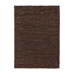 Thedecofactory VIKING - Tapis à poils longs effet soyeux chocolat 190x200